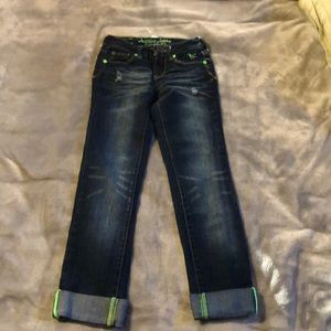 Girls Cuffed Skinny Jeans